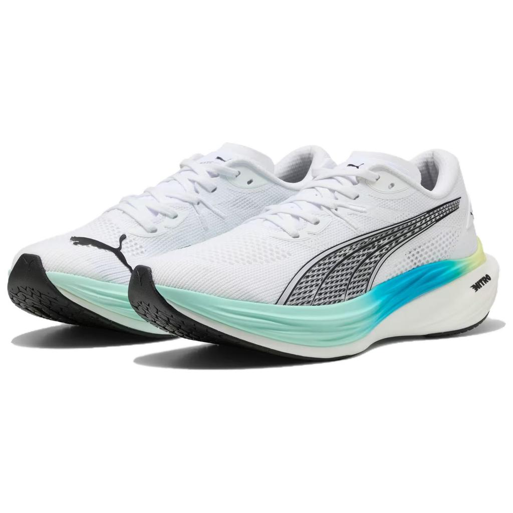 Puma Deviate Nitro 3 Versatile Comfortable Durable Breathable Low-Top Running Shoes Men Sneakers White 309707-29