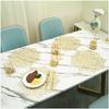 2/6 Pieces Flower Hollow Placemat Lightweight PVC Heat Insulation Pad Anti-scalding Table Mat Portable Dining Mats