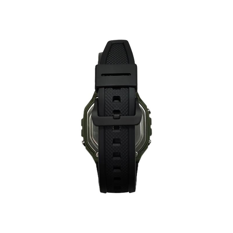 Casio Часы из Коллекции на Заказ Кварцевый Механизм Ремешок из Смолы Мужские Часы Зеленый Циферблат W-218H-3A(Watch5--)
