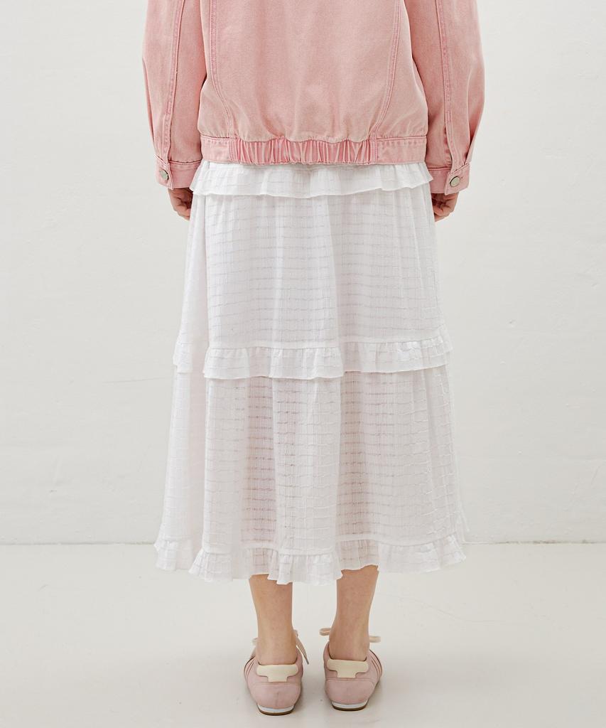 Ollibeudeollibeu Tiered Frill Long Skirt Ow6Ms3500