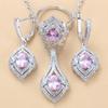 Gem Set Jewelry Pendant Earrings Necklace Ring Lady Set