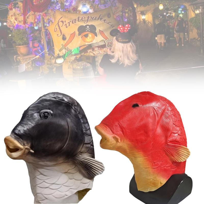 Eye-catching Goldfish Head Mask Vibrant Latex Material Perfect For Diy Projects And Festive Occasions