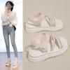 Soft-soled Velcro Sports Sandals Women's Summer Cool Slippers with the New 2025 Platform Skirt