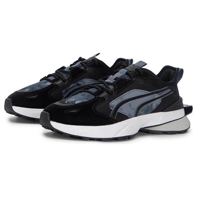 Puma Pwrframe Op-1 Stealth Fabric Synthetic Leather Sports Low-Top Lifestyle Shoes Unisex Sneaker Black Gray 386623-01
