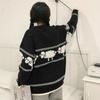 Утепленные вязаные свитера с овечьим принтом, женские повседневные шикарные кавайные пуловеры с круглым вырезом большого размера, зимние теплые пуловеры