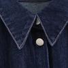 European and American style, wholesale women's clothing lapel sleeveless A-word hem waist denim shirt + bucket trousers