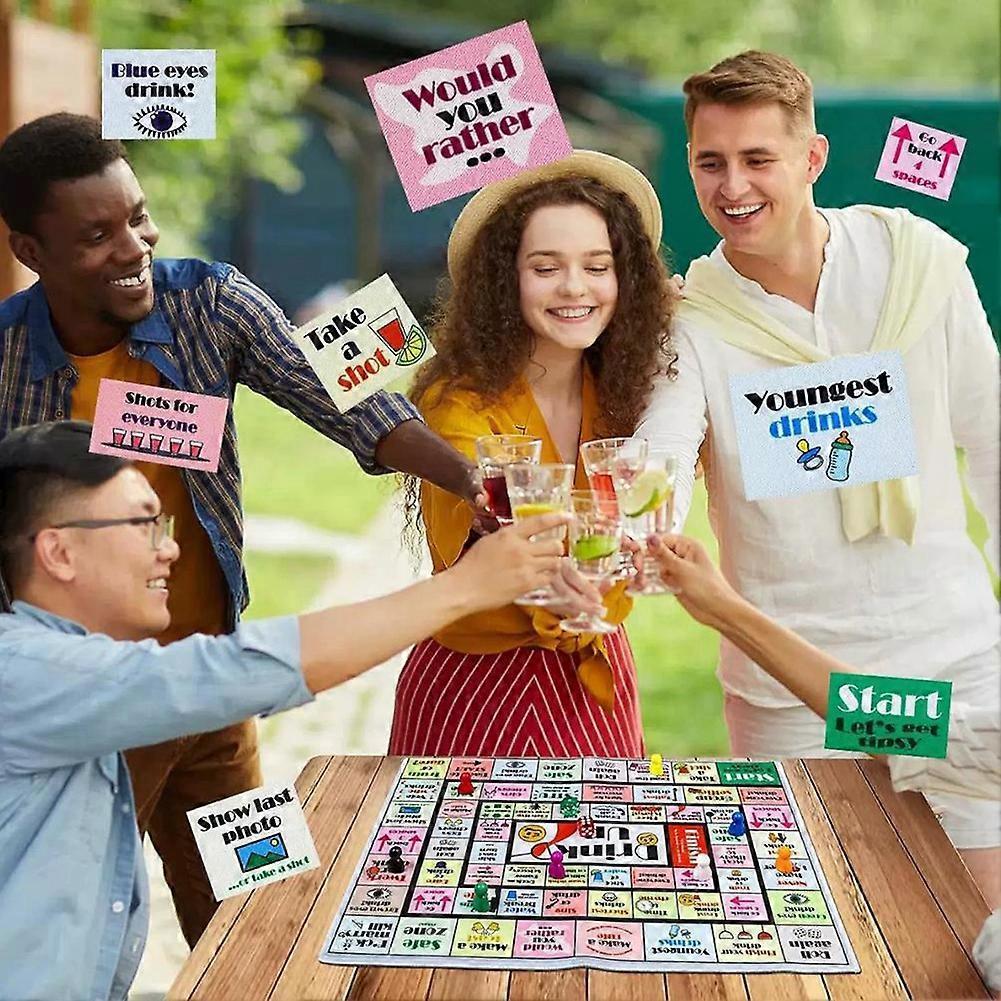 Tipsy-Land Drinking Board Game Funny Interactive Party Board Game for Adults