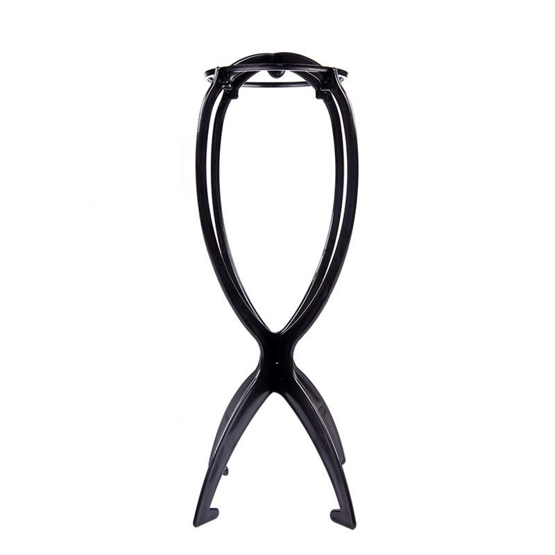 Plastic DIY Wig Stand Stable Portable Folding Stand Holder for Short Wig