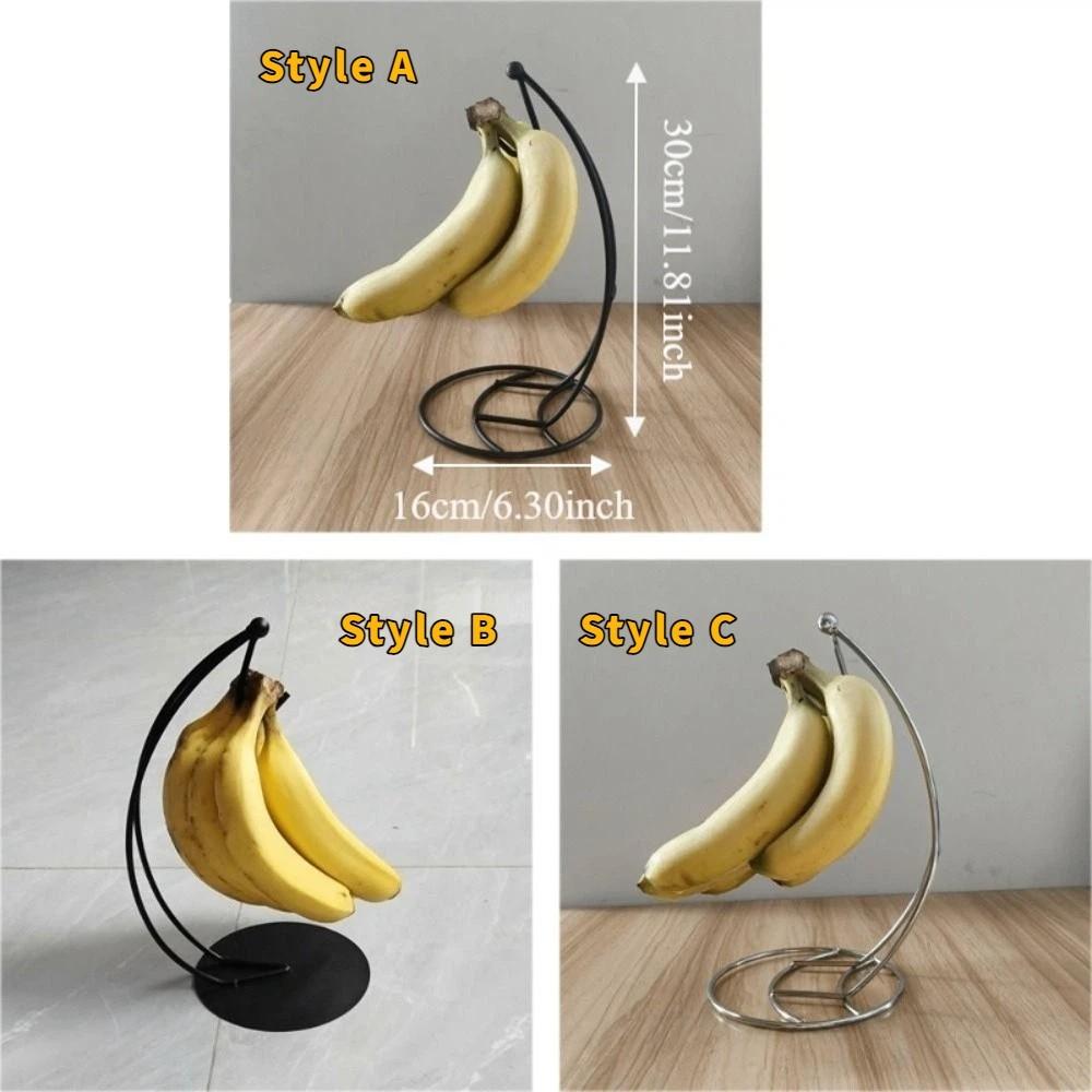 with Base Metal Banana Rack Stable Stand Fruit Display Hanger Creative Banana Holder Living Room