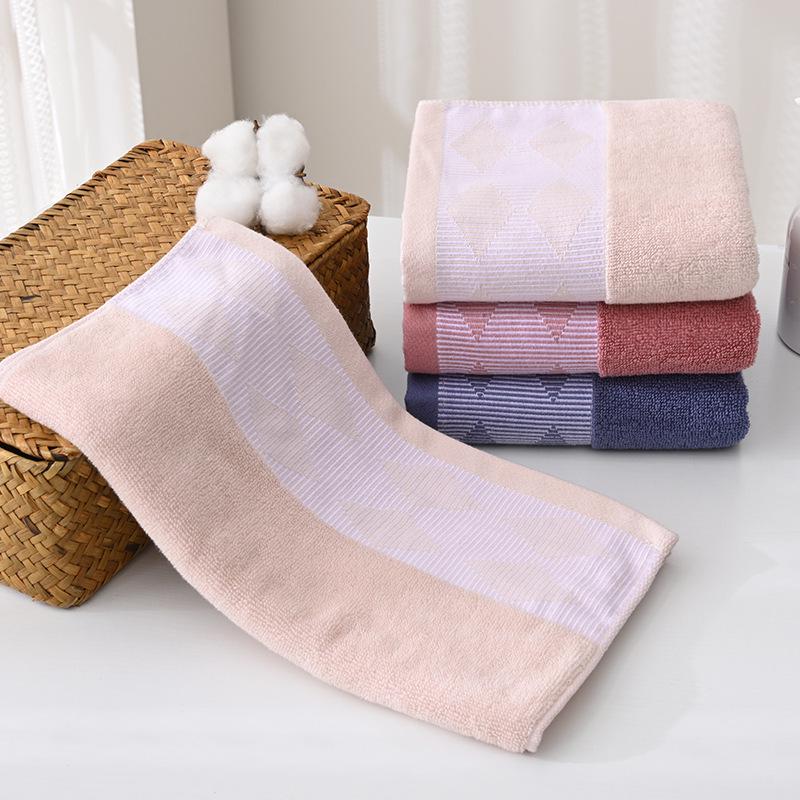 Утолщенное мягкое впитывающее хлопково-полиэстеровое полотенце для лица - подарок для домашнего использования