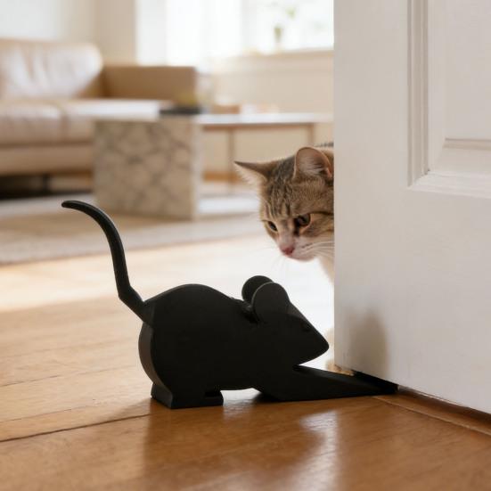 Растягивающийся Животный Дверной Стопор-Клин Противоскользящий Ветрозащитный Без Сверления Противоударный Для Дома Офиса Коврового Покрытия Плитки Бетонного Деревянного Пола Декоративный Дверной Стопор