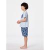 GU by Uniqlo Детский унисекс хлопковый комплект для отдыха с короткими рукавами, шорты Shark 