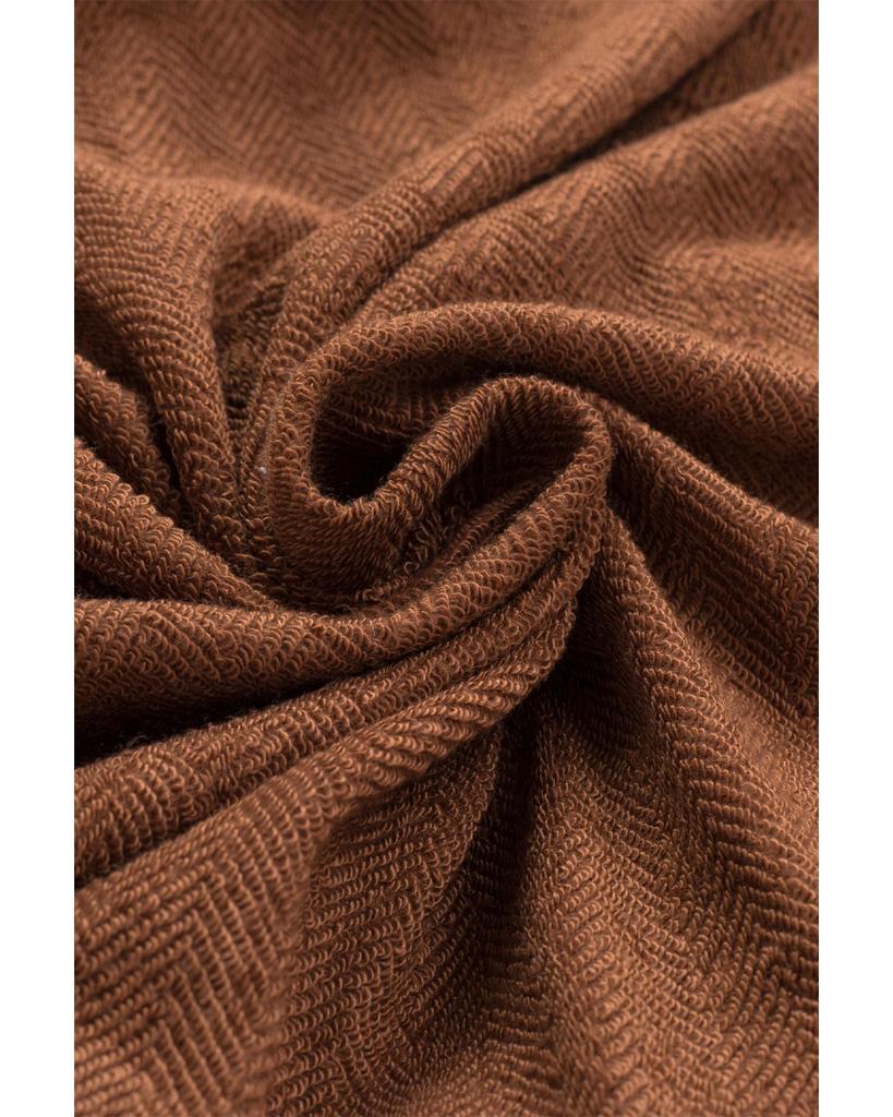 Azura Exchange Contrast Flap Pockets Relaxed Shacket