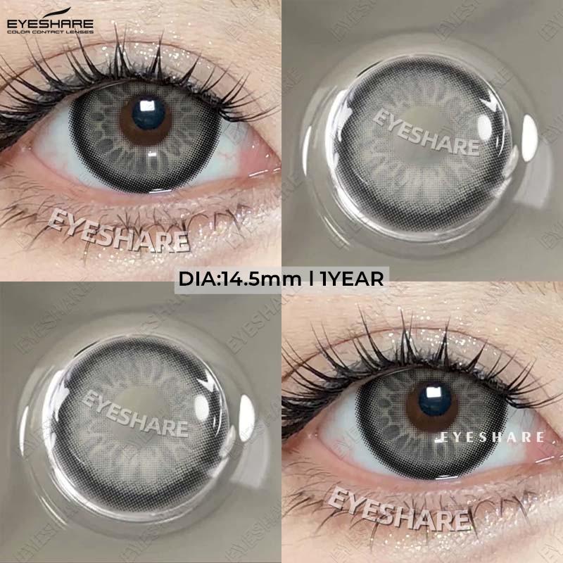 Eyeshare Новые цветные контактные линзы, сине-зеленые модные линзы для очков, черные натуральные косметические линзы, розовые кофейные нежные линзы, коричневые линзы, 1 пара