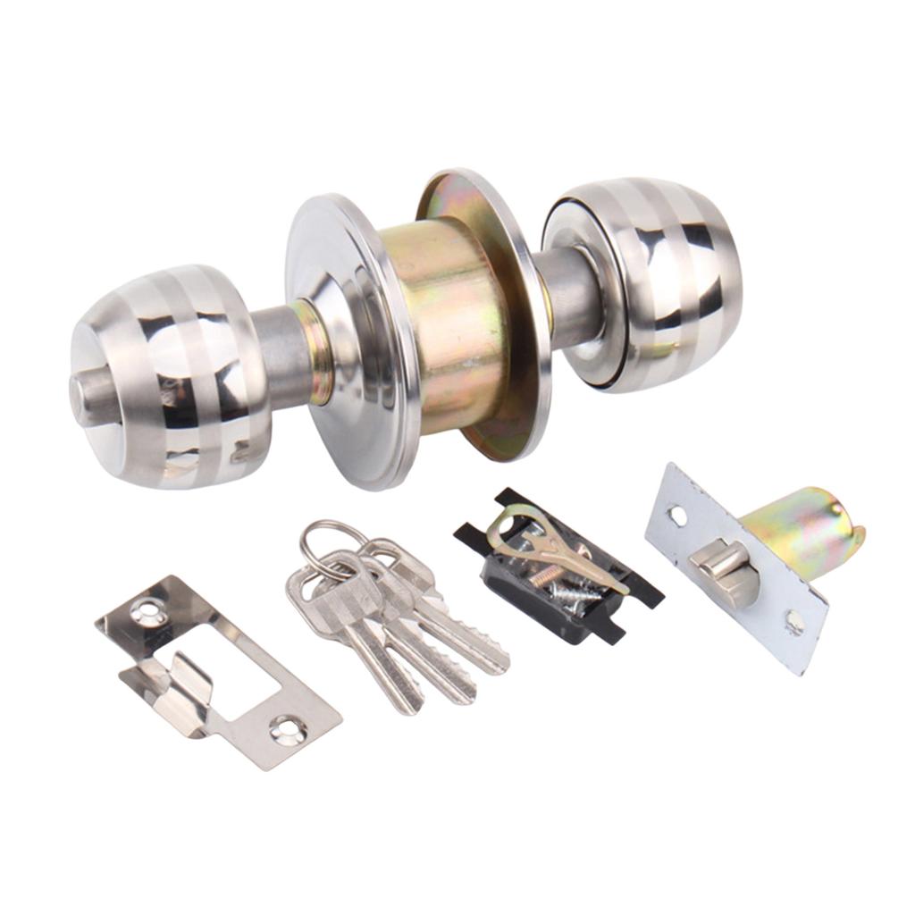 Набор круглых ручек из цинкового сплава с вращением для двери, ручка круглой формы, входной замок, дверная ручка для прихожей, кладовки, простая в использовании