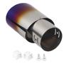 Stainless Steel Car Modified Exhaust Tip Muffler Pipe Rear Tail Throat Titanium Blue 62mm 2.4in