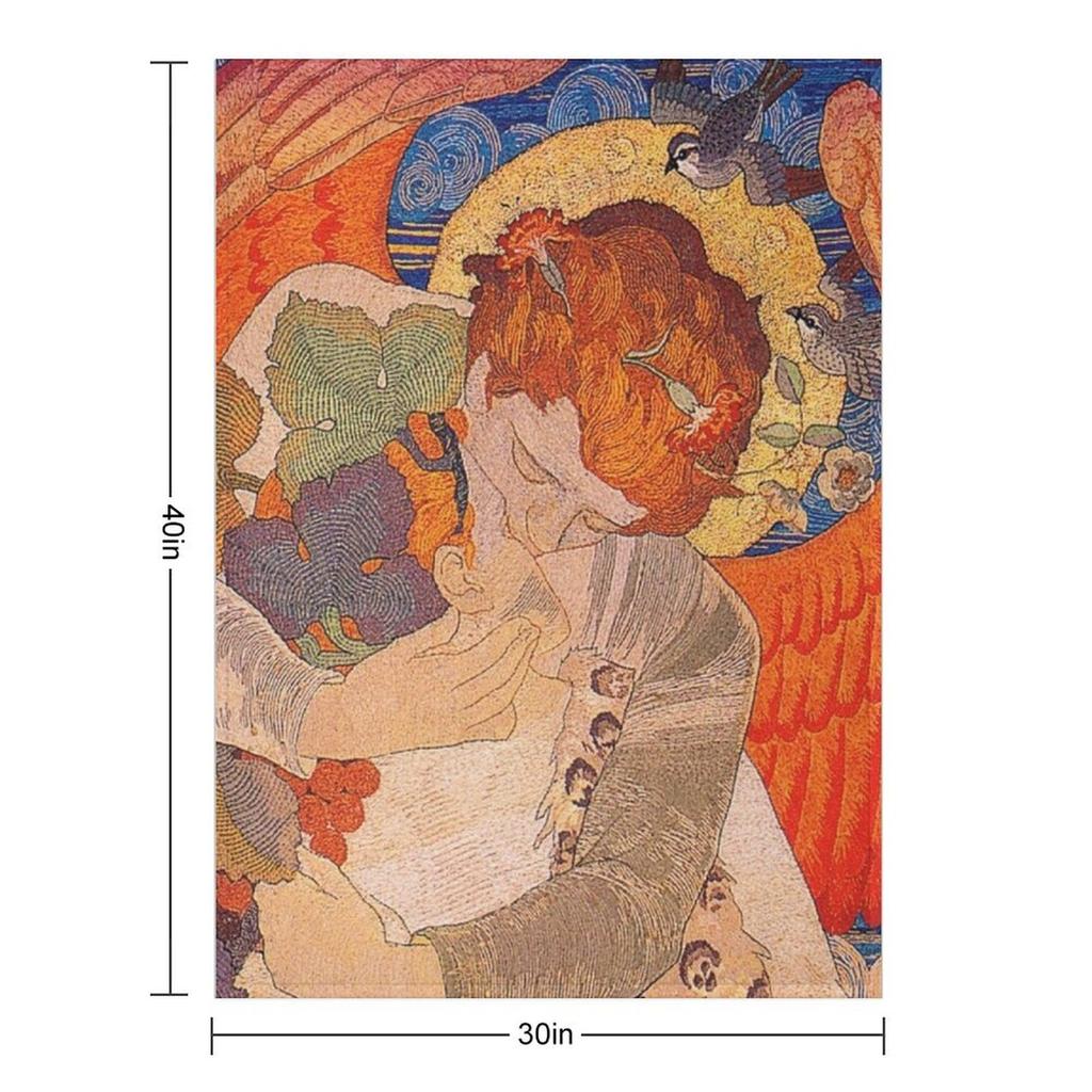 HD. Victory, by Phoebe Anna Traquair Throw Blanket valentine gift ideas Bed Decorative Throw Flannels Blankets