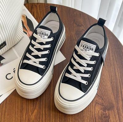 Женские кроссовки на платформе, танкетки, женские, увеличивающие рост на 4,5 см, женские, дышащие, тканевые, повседневные туфли, парусиновые туфли