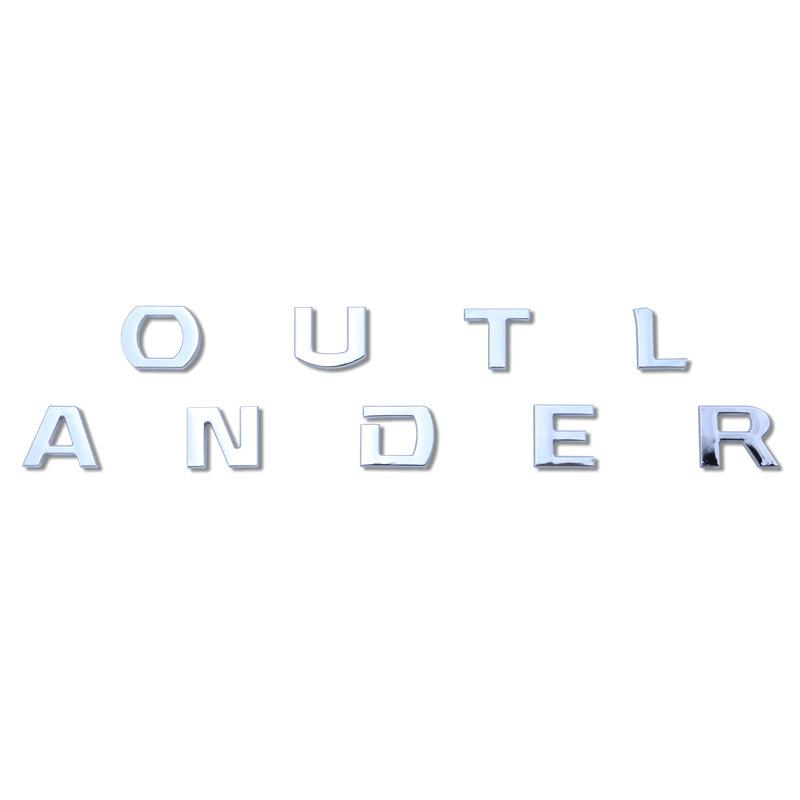 Автомобиль 3D ABS буквы логотип наклейки Стикеры для Mitsubishi OUTLANDER 2023 автомобиля передняя часть капота эмблема с алфавитом значок Стайлинг