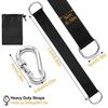 Sangles de suspension pour balançoire 2 pièces 1,5 m avec mousquetons — Nylon &amp; inox, Heavy Duty