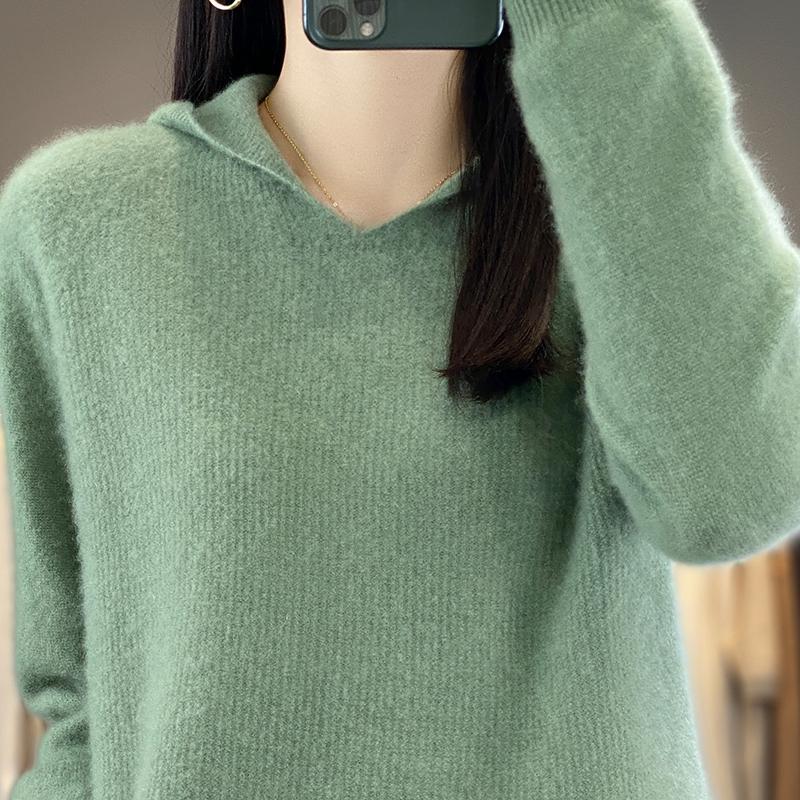 Женский кашемировый свитер Qinghe cashmere 30% кашемир 70% шерсть Женский осенне-зимний кашемировый свитер мягкий и теплый