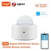 Датчик движения PIR ZigBee 3.0 Инфракрасный детектор движения человеческого тела Охранная сигнализация для умного дома Работает с Alexa Google Assistant