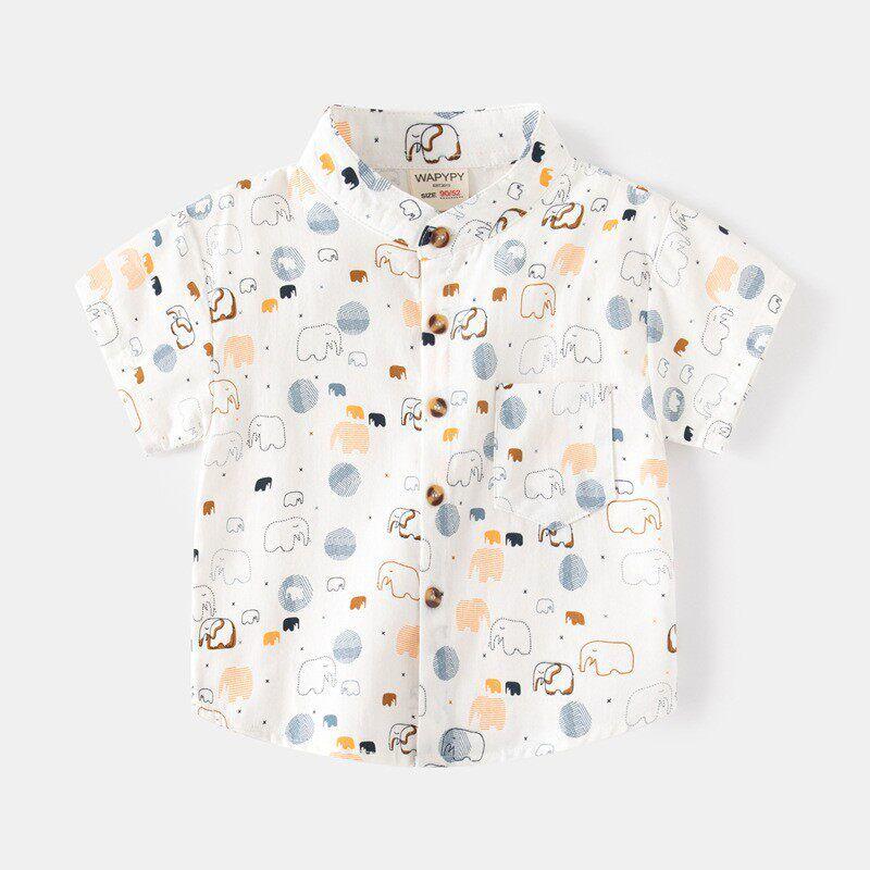 Детская одежда Животное Летняя Пляжная одежда Рубашка-поло с воротником