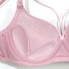 Pink Push Up Bra for Girl Comfy & Breathable Cross Hollow Out Bra, Women's Lingerie 34B-40B Cup Underwear