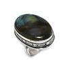 Подарочное кольцо из натурального лабрадорита ручной работы из серебра 925 пробы, размер 7 C0s10