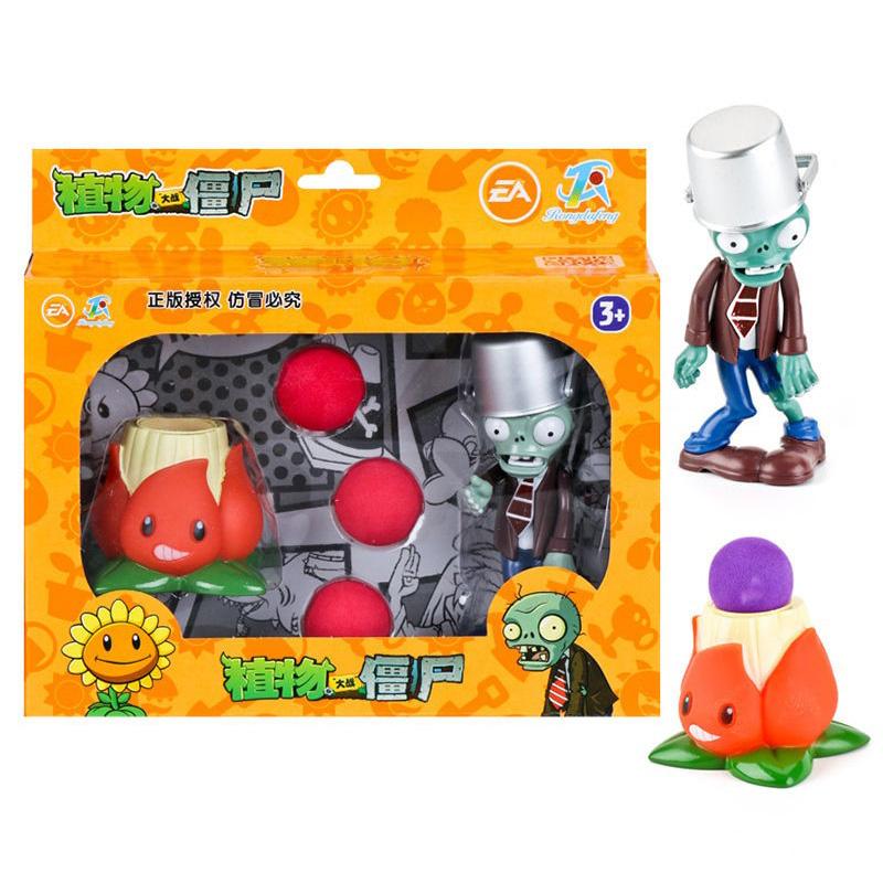 Plants vs Zombies 2 Cactus Peashooter Coconut Cannon AKEE Игрушечный набор из 6 игровых фигурок в стиле Мягкий силиконовый зомби, подарок на день рождения для мальчика