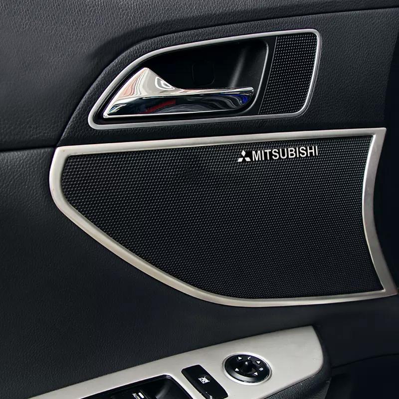 Car Speaker Audio Decorate 3D Aluminum Badge Decal Auto Emblem Sticker For Mitsubishi Colt Xpander Triton Outlander Pajero Lance