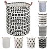 Foldable Laundry Basket Dirty Clothes Toys Storage Bag Handle Bucket Organizer