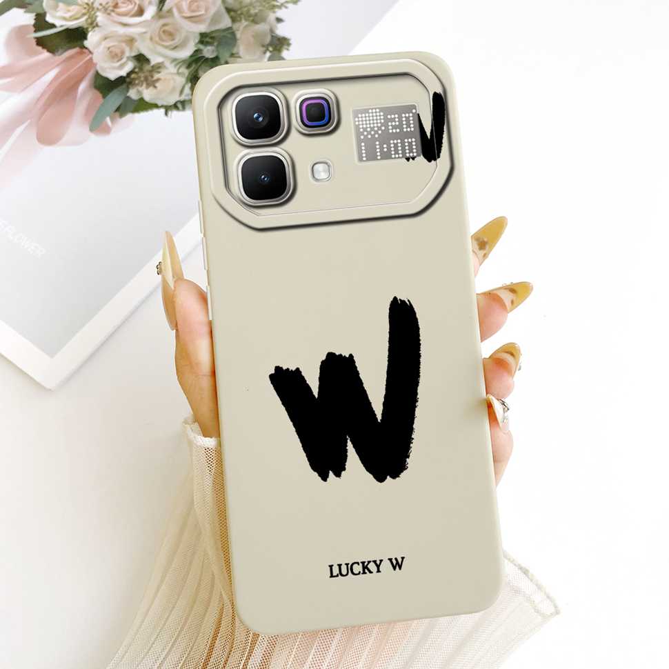 For Infinix Note 60 Pro 5G X6878 Case Simple Printed Lucky Letters Silicone Back Cover For Infinix Note60 5G X6879 6.78" Bumper