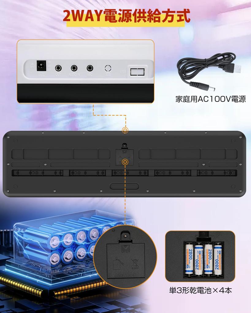 Электронное пианино Электронная клавиатура 61 клавиатура Клавиатура фортепиано 60 демонстрационных песен 200 тонов 200 ритмов Электронная клавиатура с ЖК-дисплеем для начинающих