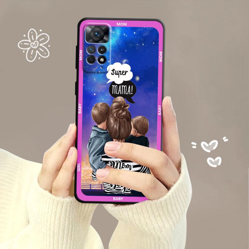 Чехол для телефона Xiaomi Redmi Note 12 11t 11s 11 10 8 Pro 9 9s 9t 8t для Mi 10 8 9a 9c 10c K40, роскошный чехол для супер мамы и девочки