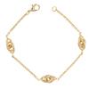 [R4022] - Gold Plated Bracelet 'Forçat Double Antillais' Gold - 13x7 Mm