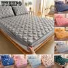 Without Pillowcase Mattress Cover Thick Quilted Fitted Bed Sheet Fashion Printed Bedding Non-slip Sheet Dust Cover