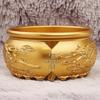 Brass Dragon & Phoenix Treasure Pot: Wealth-Attracting Metal Tabletop Ornament for Home or Shop Decor