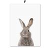 Nordic Animal Art Decoration Painting Elephant Rabbit Pig Oil Painting Poster Kindergarten Children's Room Wall Decoration