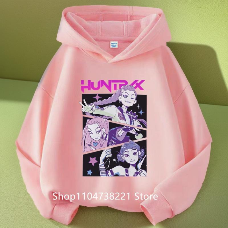 KPop Охотники на демонов Huntrix Толстовка Детская Толстовка с капюшоном Пуловеры для маленьких девочек Модная верхняя одежда для мальчиков Детская одежда