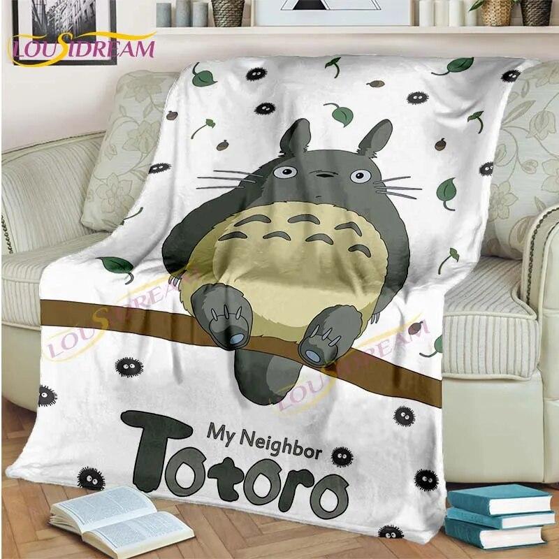 Одеяло в стиле аниме «Миядзаки», одеяло «Мой сосед Тоторо», одеяло «Унесенные призраками», фланелевое одеяло для спальни, гостиной, дивана