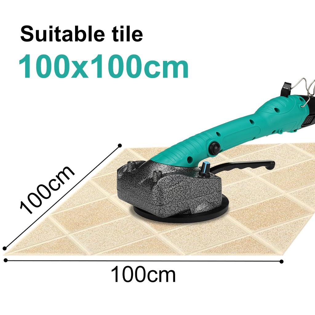 Машина для укладки плитки 100x100см 40кг Керамическая плитка 12В Вибратор Присоска Автоматический напольный вибратор Инструменты для выравнивания