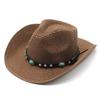 Мужские и Женские Весенние и Летние Соломенные Шляпы Британские Западные Ковбойские Джазовые Шляпы Шляпы Панама Соломенные Шляпы