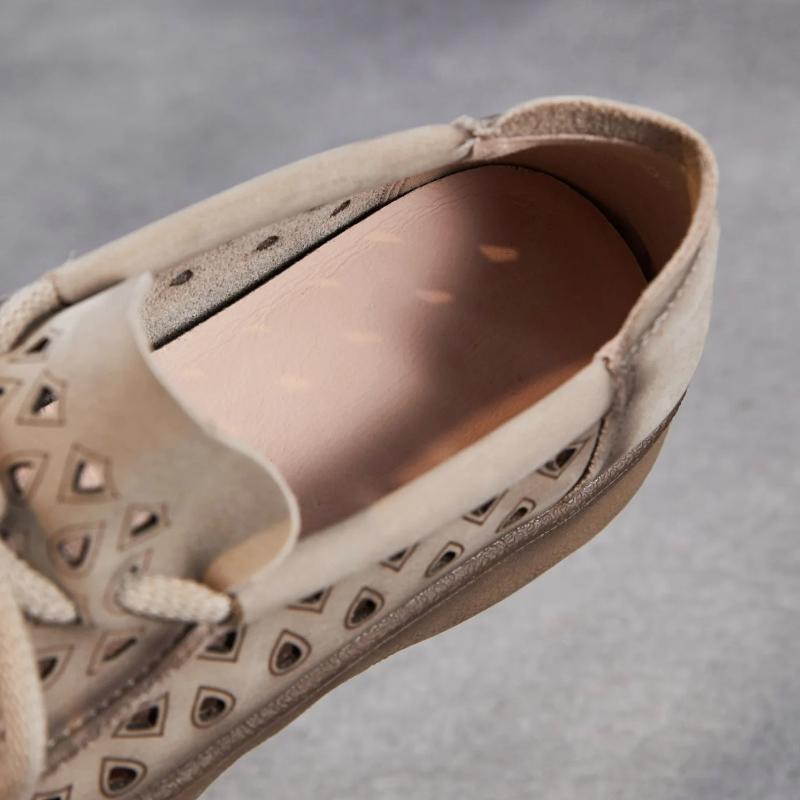 Johnature Ретро дышащие женские туфли-слипоны из натуральной кожи с перфорацией и мягкой подошвой