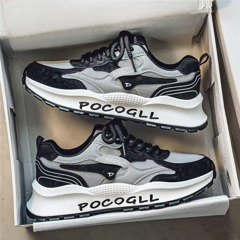 Летняя легкая дышащая спортивная обувь модные универсальные сетчатые кроссовки для отдыха с увеличением роста ретро мужская обувь