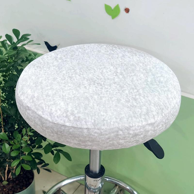 1 Bar Stool Cover Round Stool Cover with Elastic Bands Bar Stool Seat Cover Slipcover Washable Stool Cushion Cover Feature Stretch Fabric Dia D30-34cm