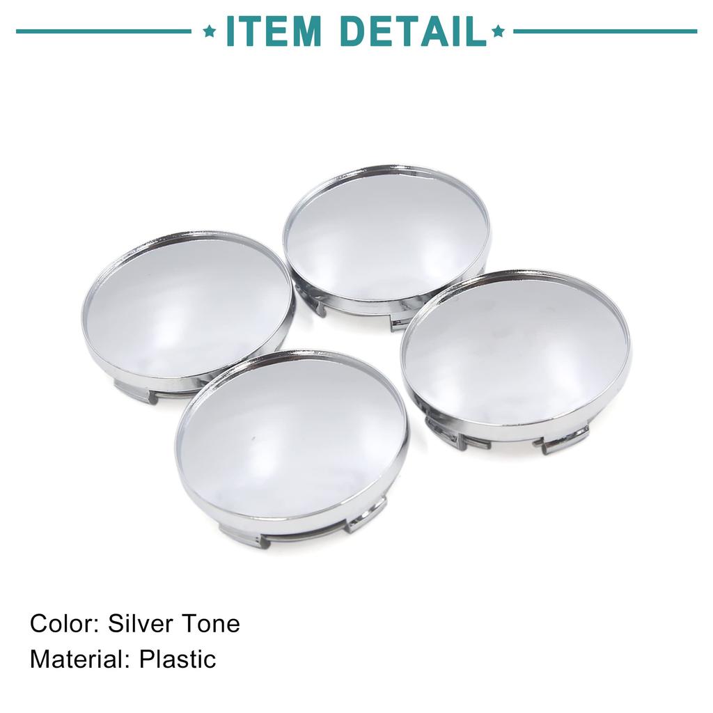 ACROPIX Колпаки на центр ступицы колеса Диаметр 58,5 мм 5 выступов Автомобильное колесо Шина Крышка центра ступицы Серебристый тон 4 шт.