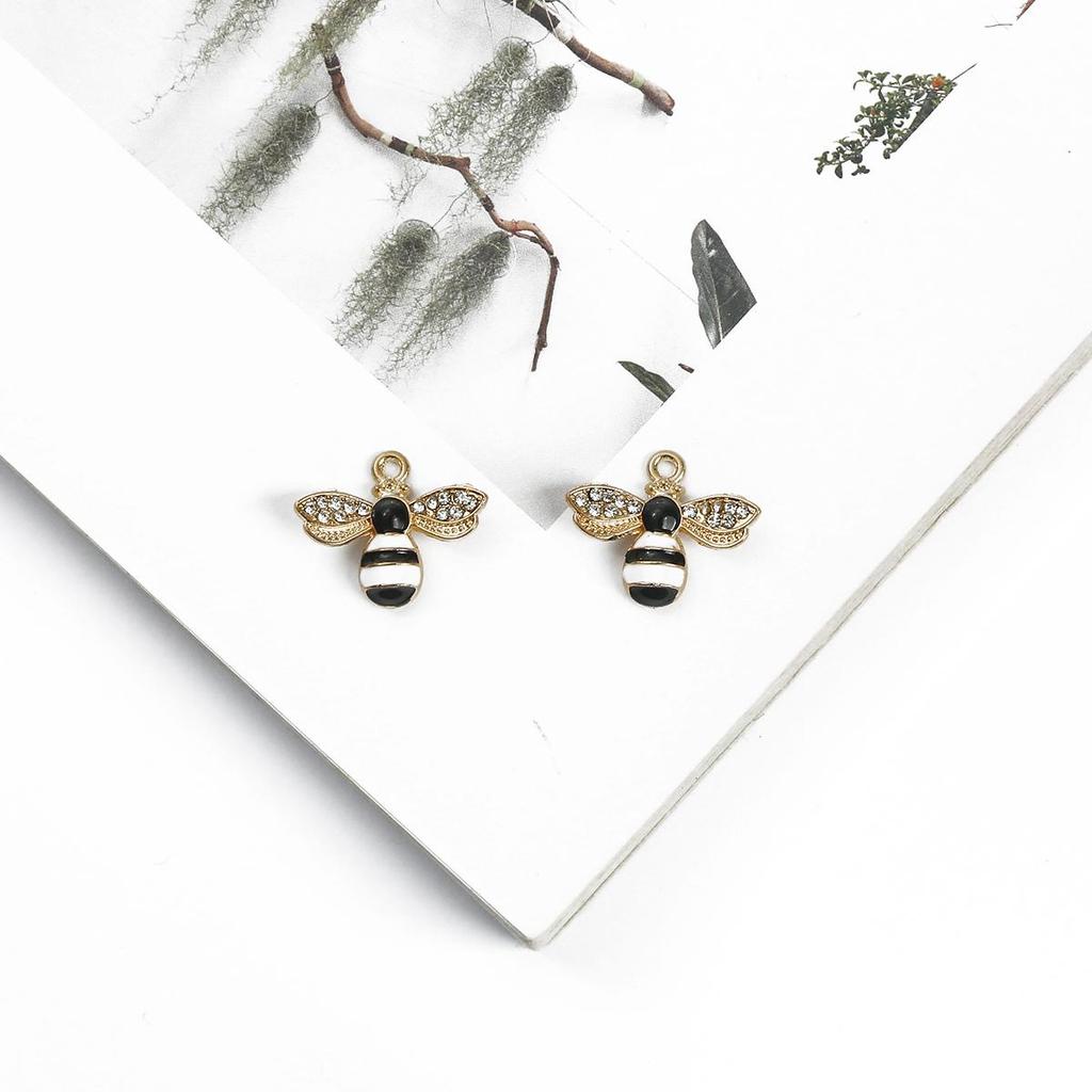 2 шт., металлические эмалированные подвески в виде пчелы, подвеска для изготовления ювелирных изделий «сделай сам», ожерелье, браслет, аксессуары