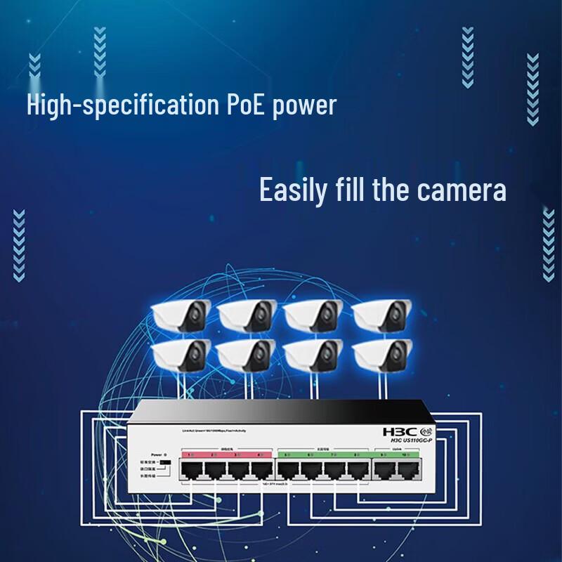 H3C US110GC-P 10-Port Gigabit Unmanaged PoE Switch