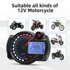 Universal LCD Digital Motorcycle RX2N Odometer Speedometer Meter Instrument Adjustable MAX 299KM/H 7 Colors Dashboard for Motor